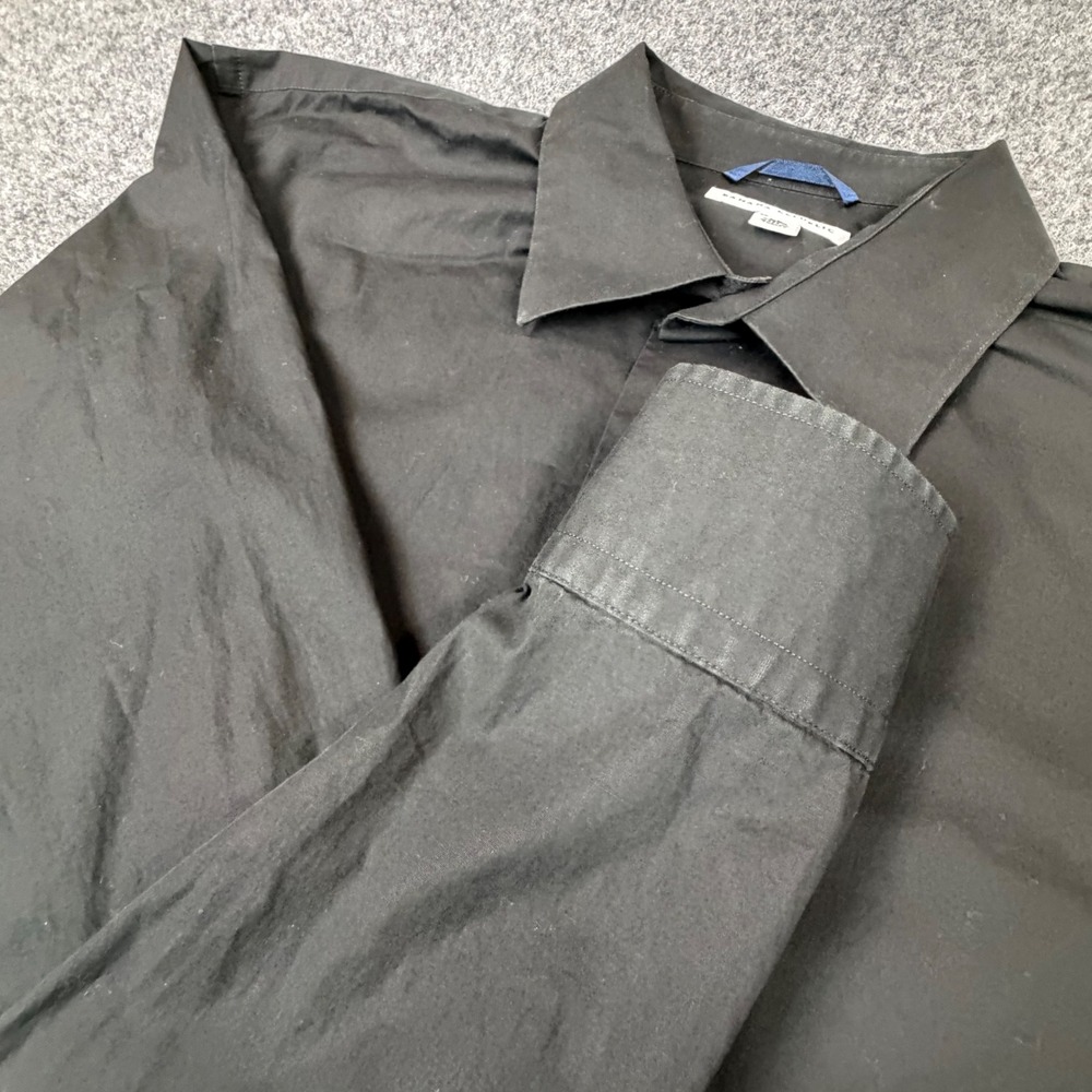 Banana Republic Mens XL Black Stretch Long Sleeve Button Down‎ Dress Shirt